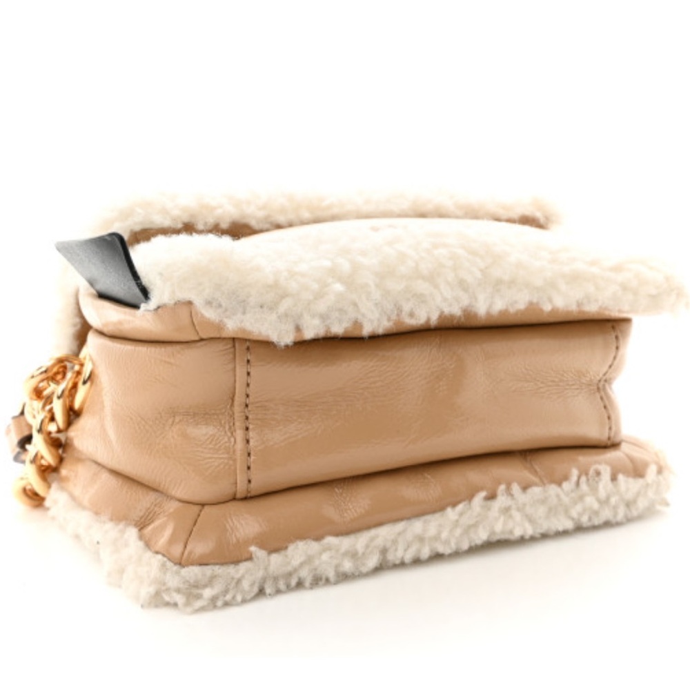NWT MARC JACOBS
Lambskin Shearling The Mini Pillow Bag in Iced Coffee - Picture 5 of 13